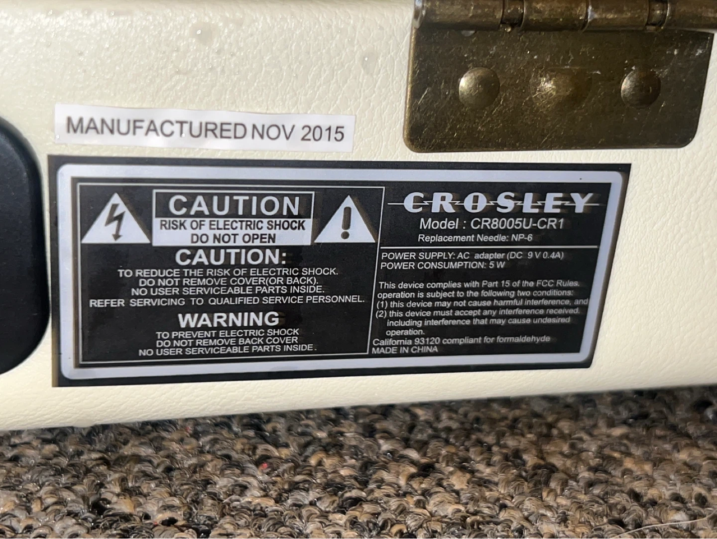 Crosley CR8005U-CR1 Record Player - photo 2