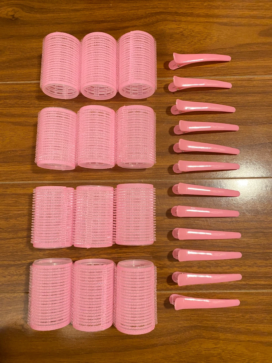 Cute Barbie Pink Hair Rollers and Clips Set