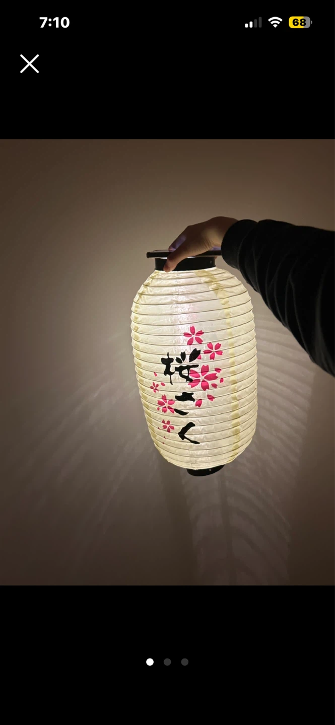 Paper Lantern with Cherry Blossom Design