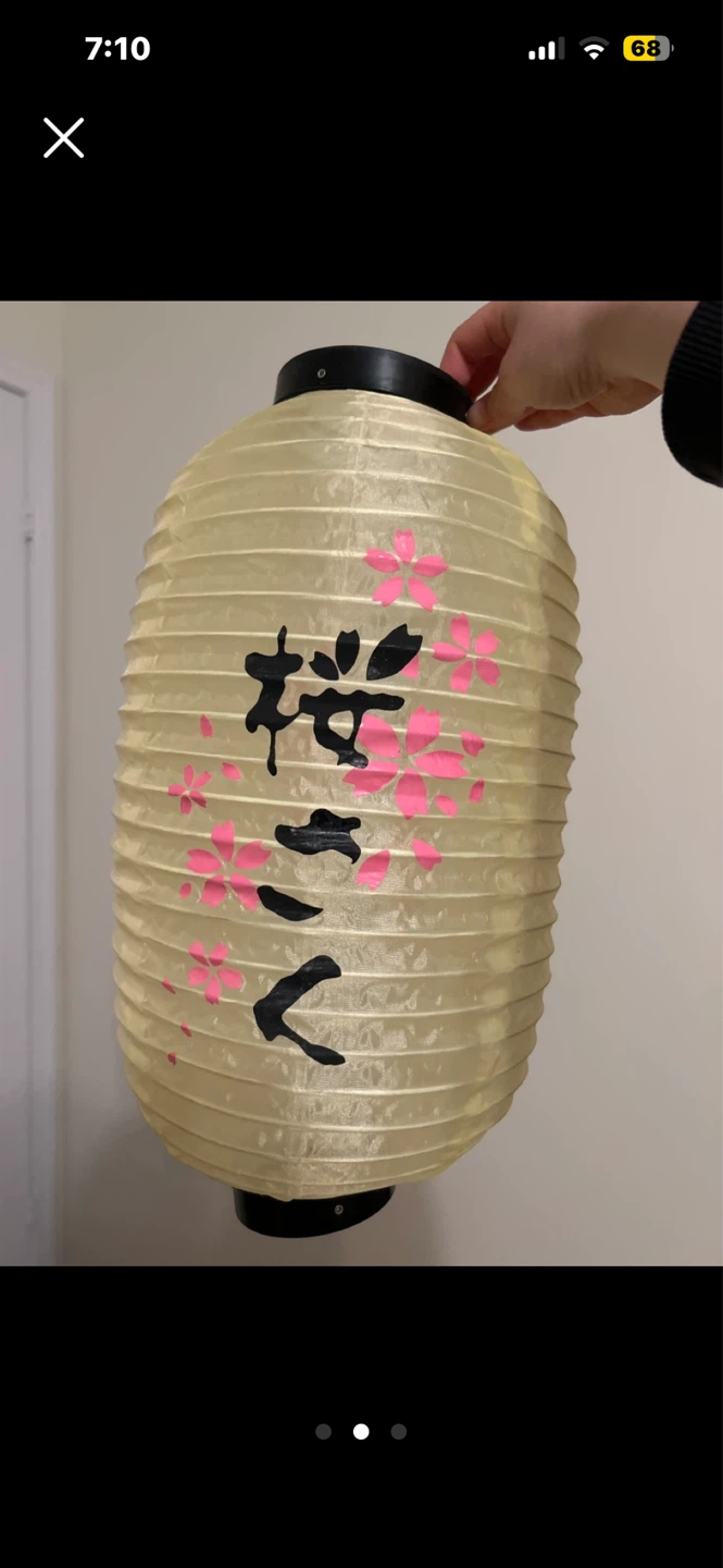 Paper Lantern with Cherry Blossom Design - photo 2