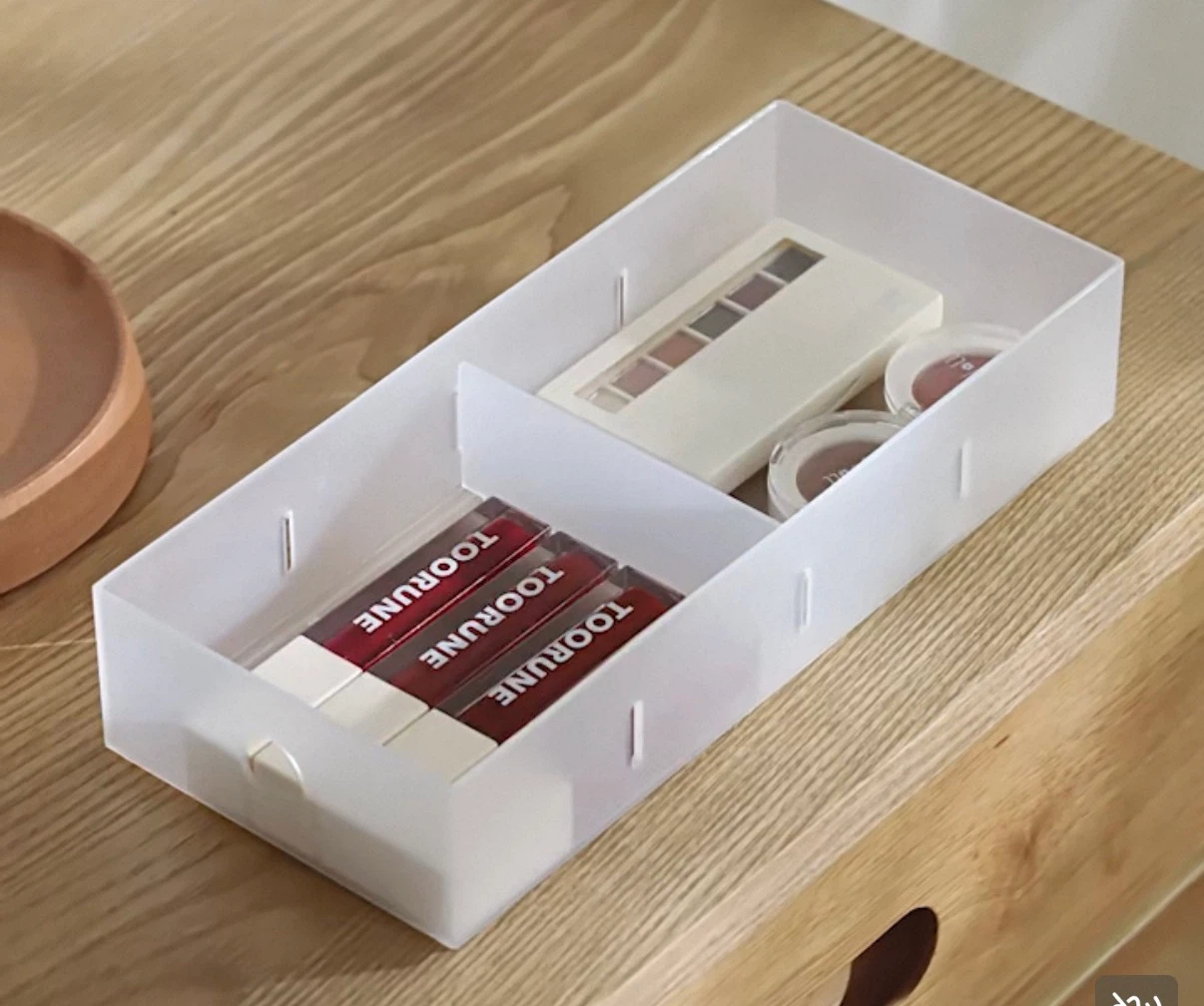 Desk drawer with dividers makeup storage jewelry container - photo 3