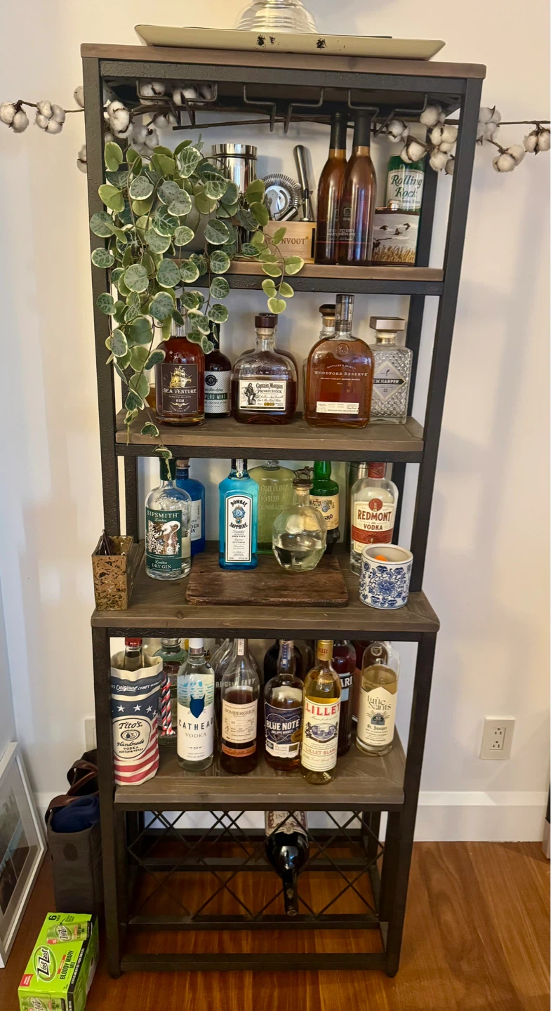 Industrial Rustic Bar Cabinet / Wine Rack