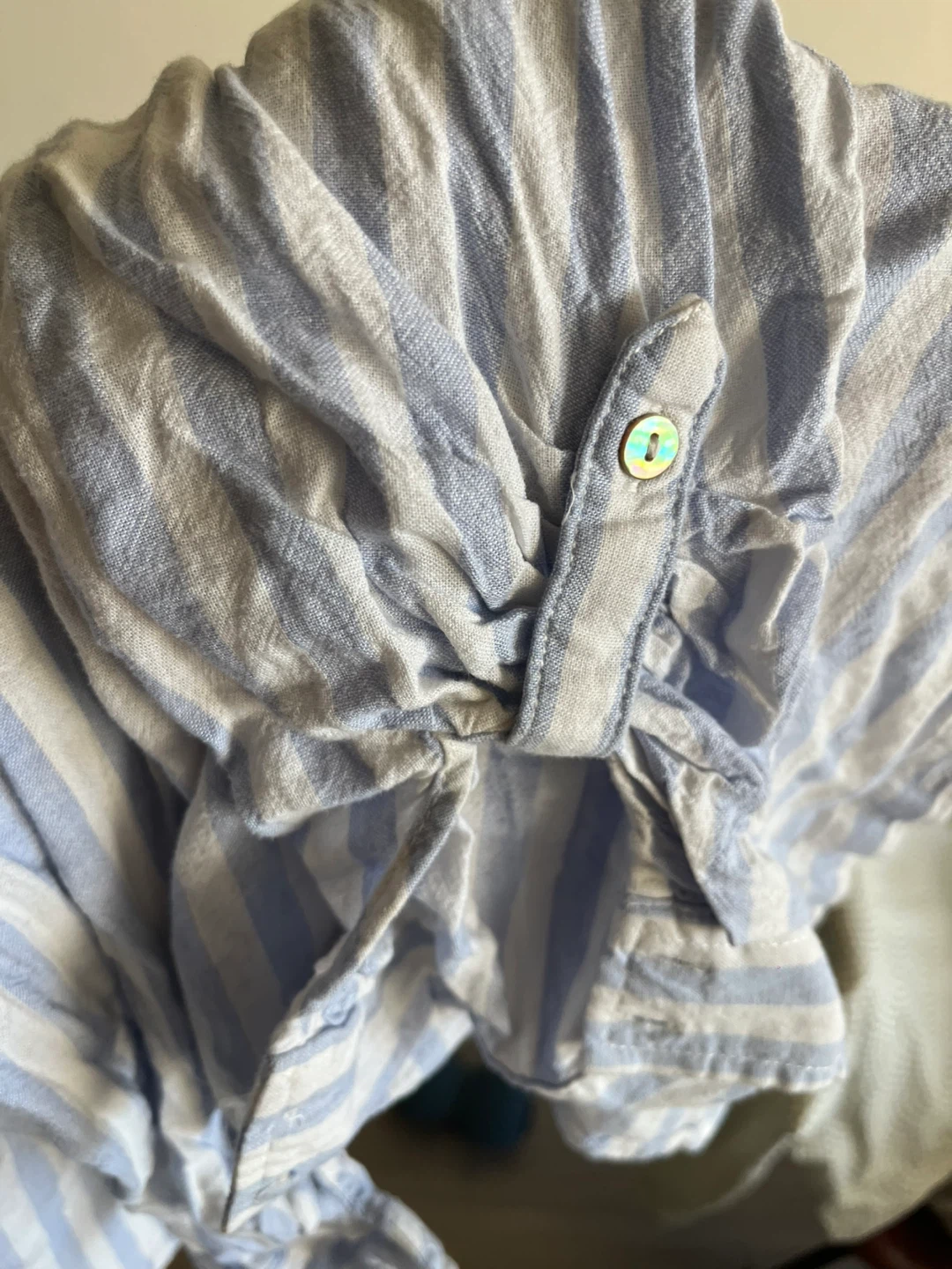 Nicole Miller Striped Button-Up Shirt - Size L - photo 4