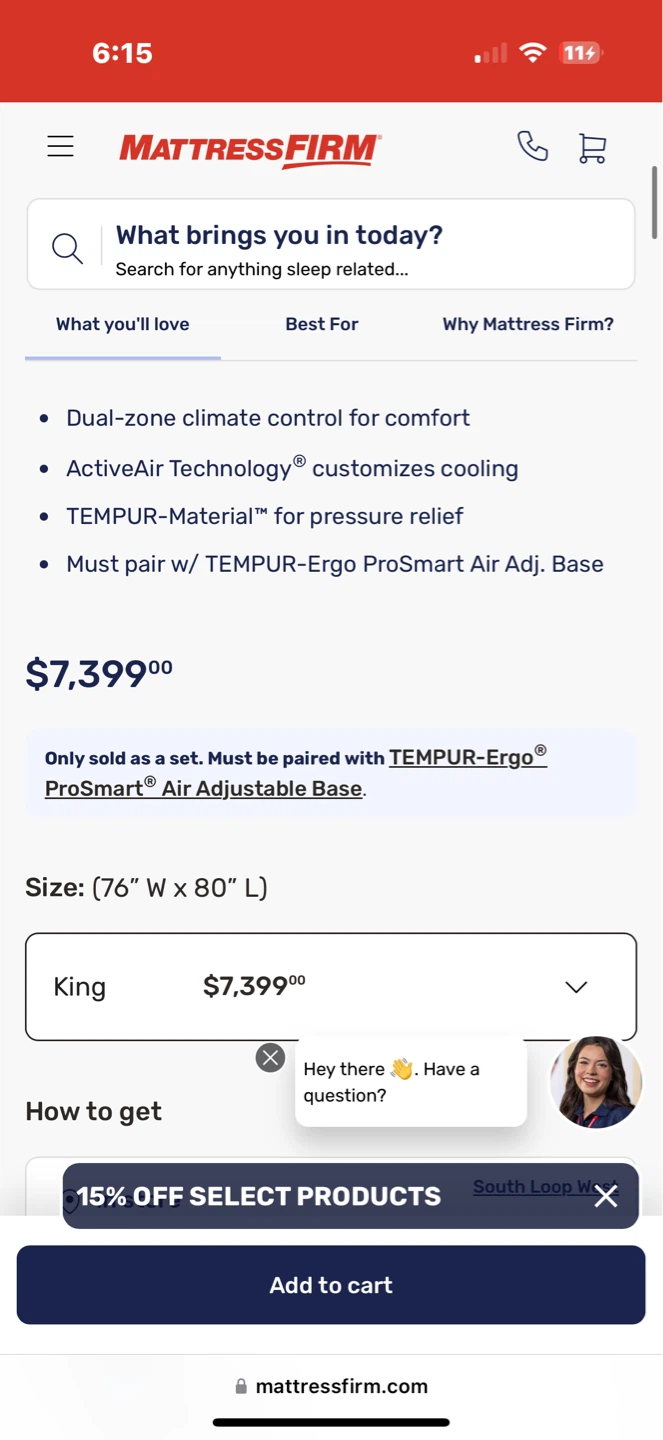 Tempur-Pedic TEMPUR-ActiveBreeze 13" Medium Hybrid King Mattress - photo 2