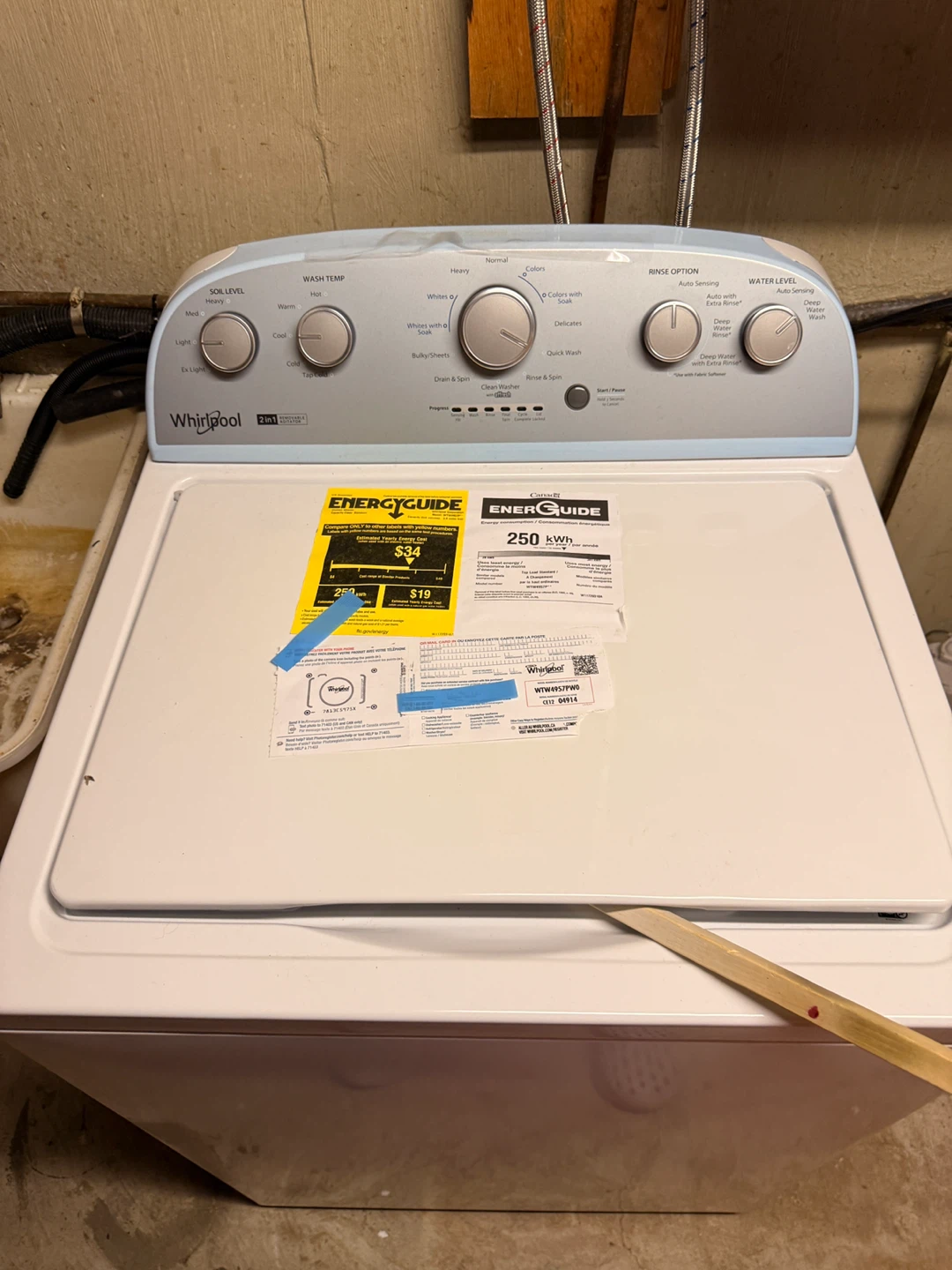 Whirlpool 2-in-1 Agitator Washing Machine
