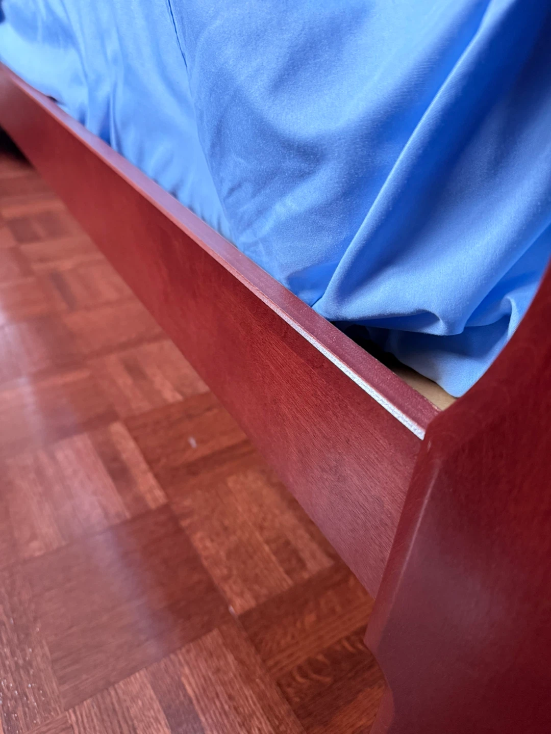 Wooden Sleigh Bed Frame & mattress - photo 5