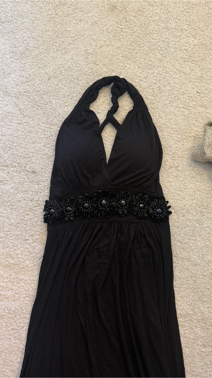 Black Halter Maxi Dress - photo 2