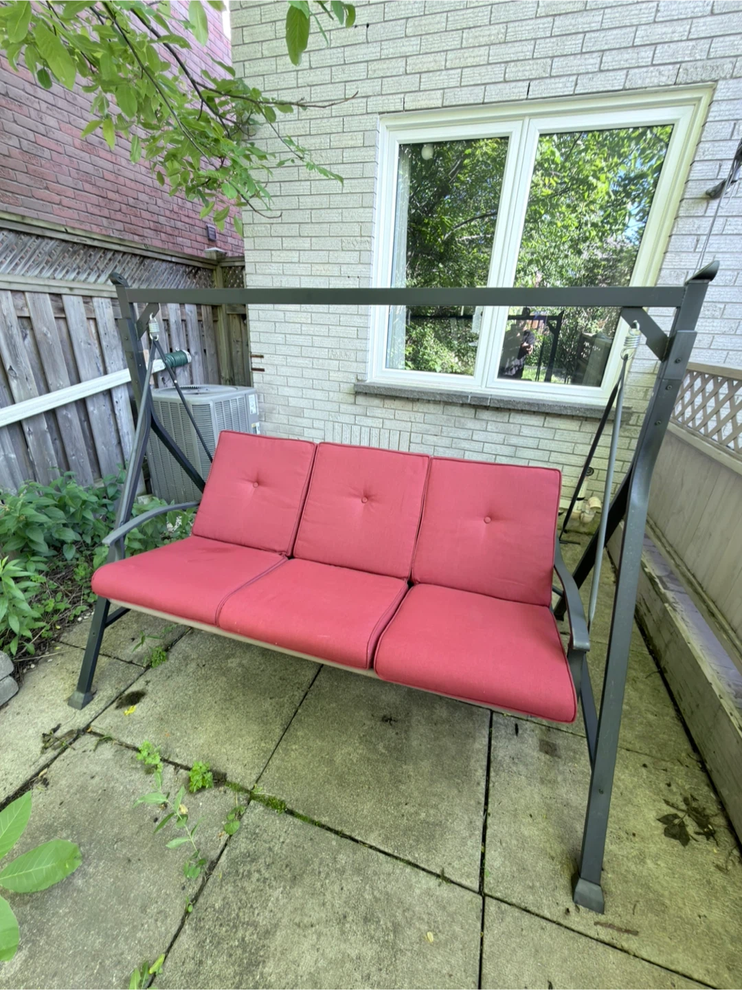 Red Patio Swing Chair