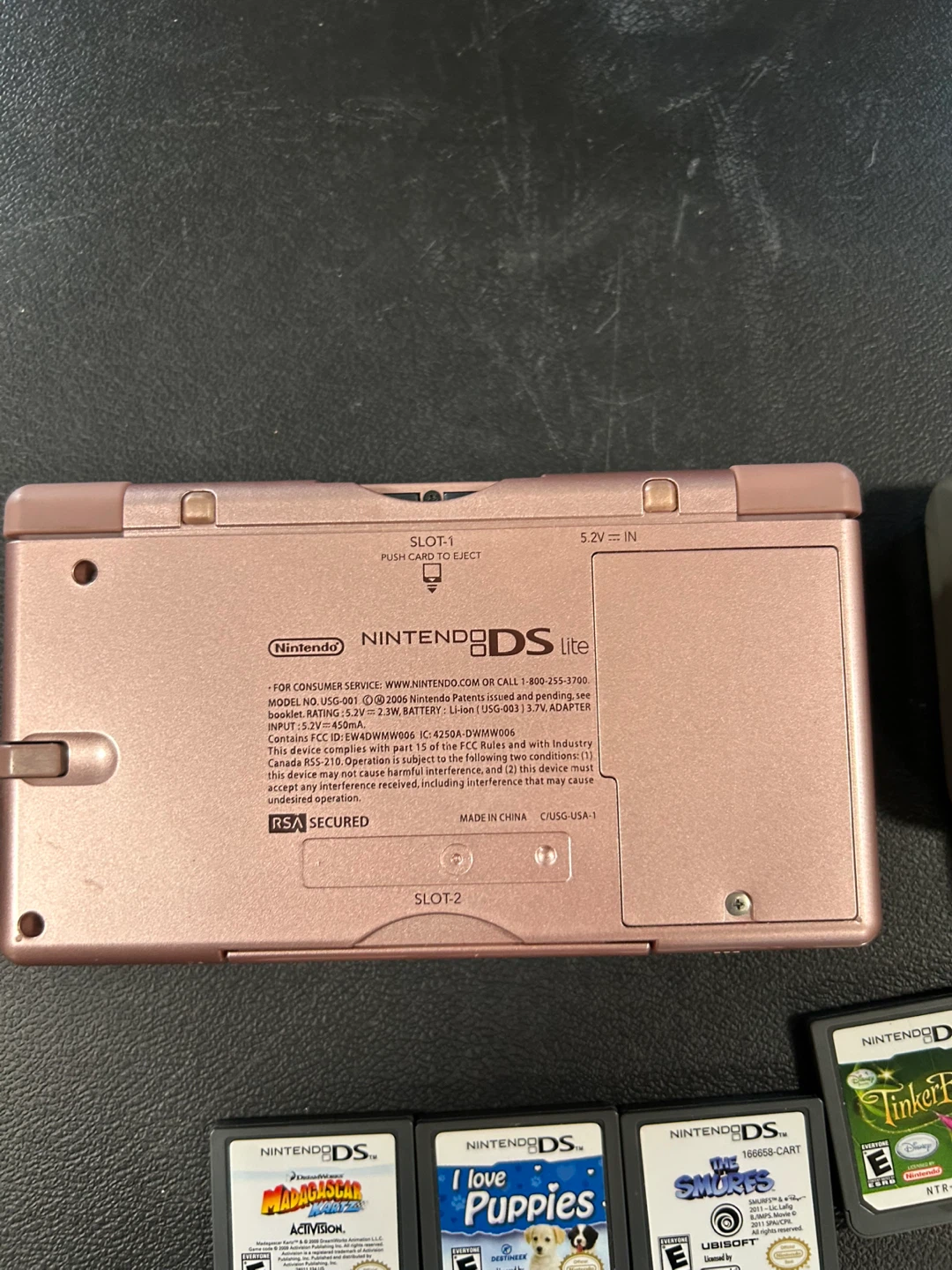 Nintendo DS lite pink w/games - photo 4