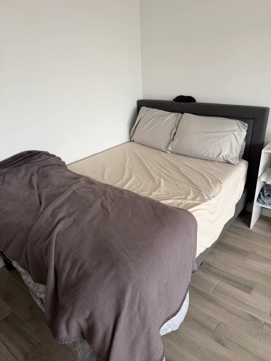 Full Bed Frame + 12” Mattress + 2 Pillows
