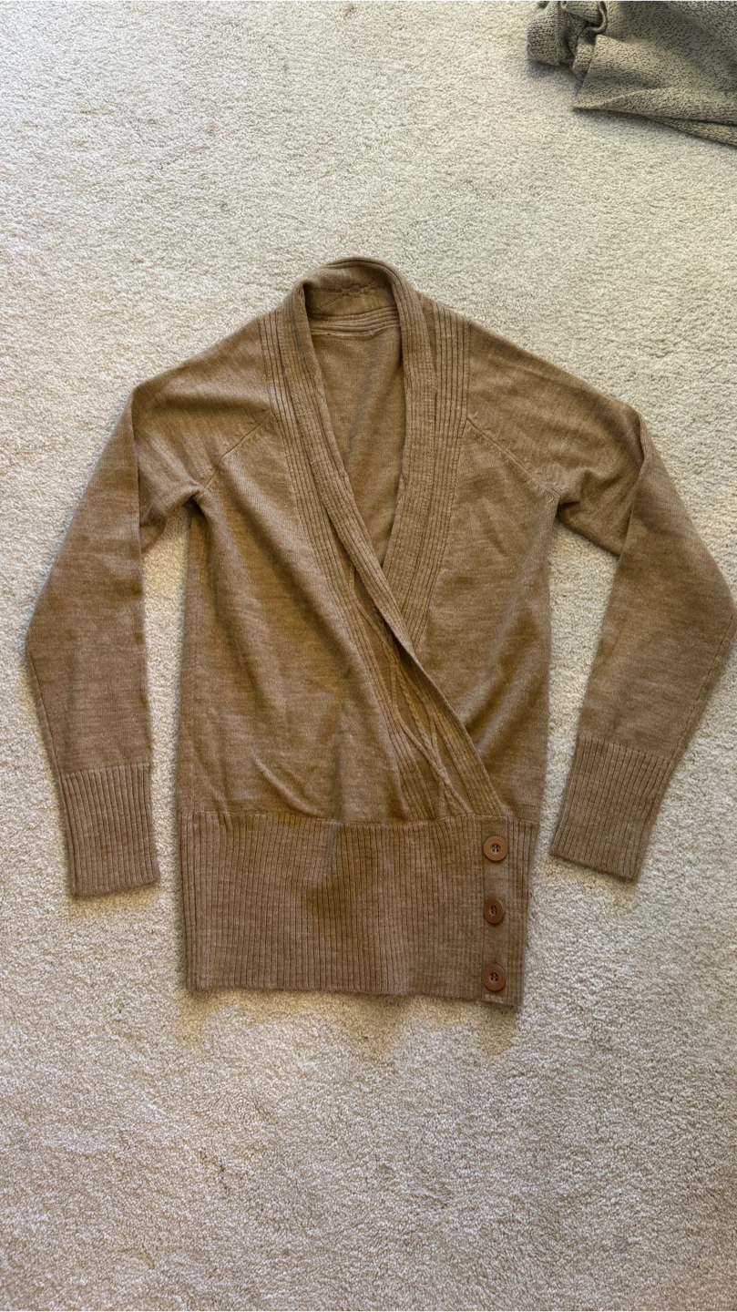 Brown Wrap Cardigan