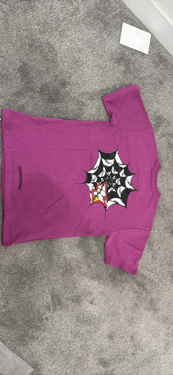 Chrome Hearts Spider Web Pocket T-Shirt Magenta