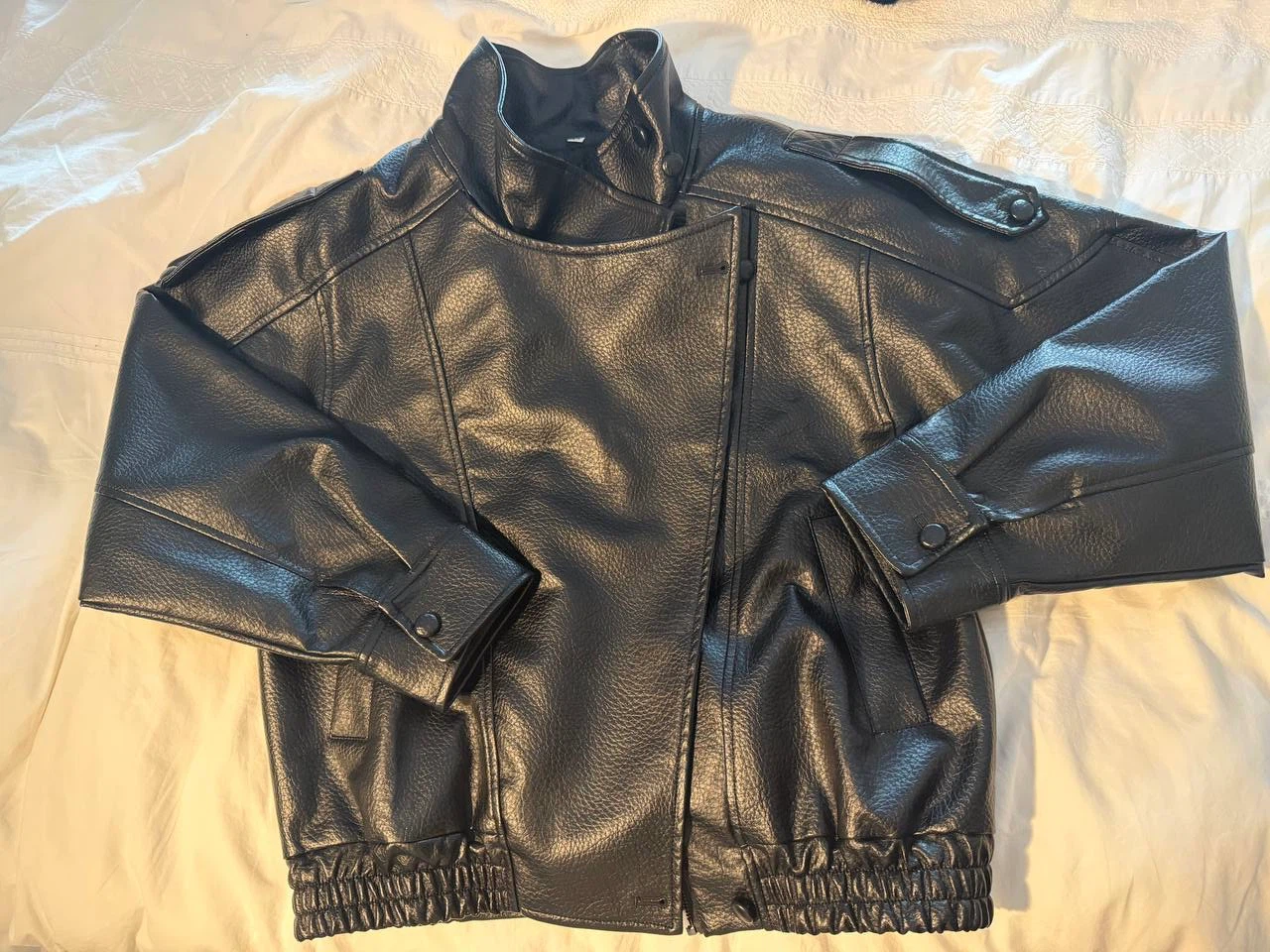 Black Faux Leather Jacket