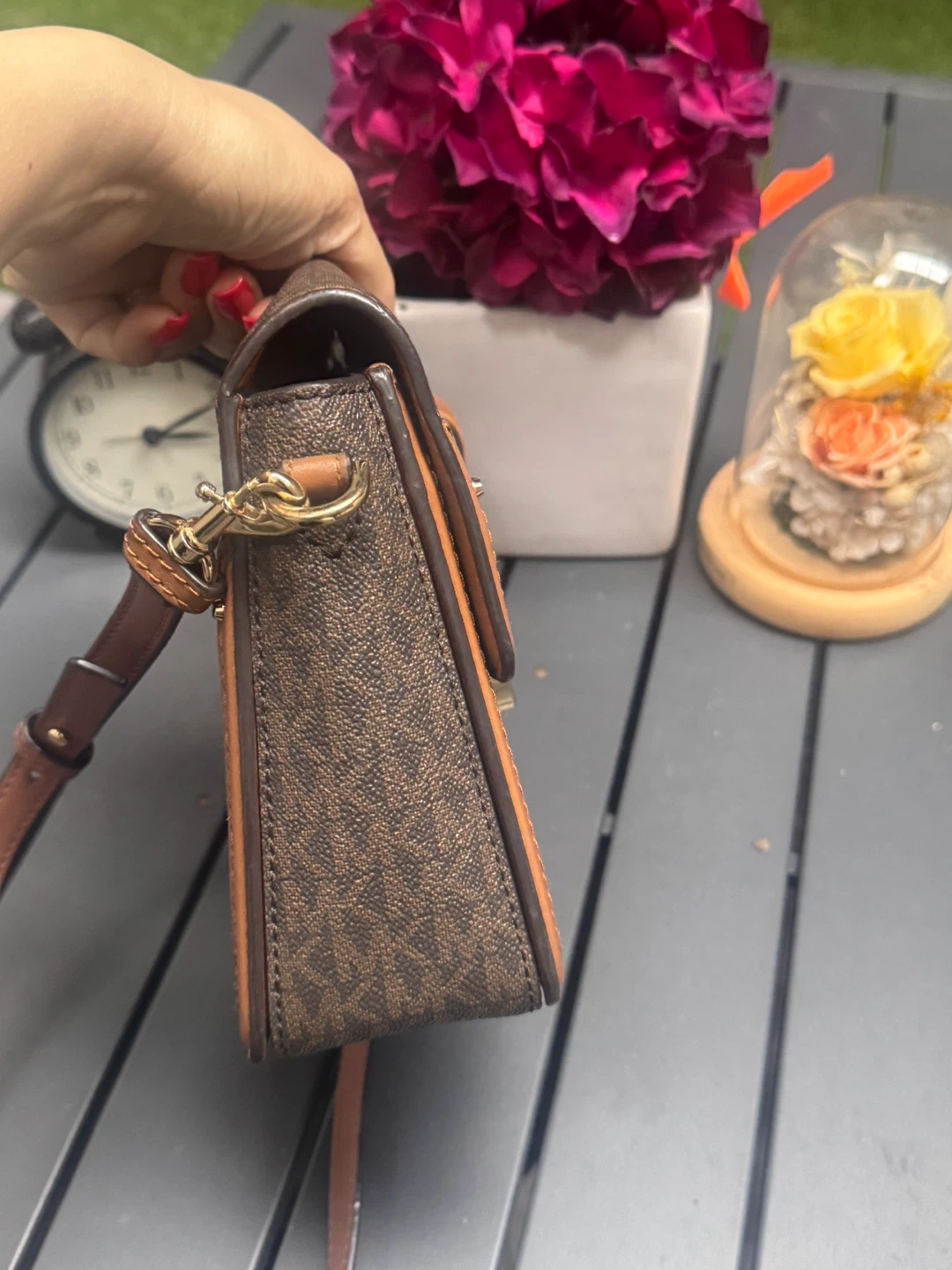Michael Kors Brown Monogram Crossbody Bag - photo 4