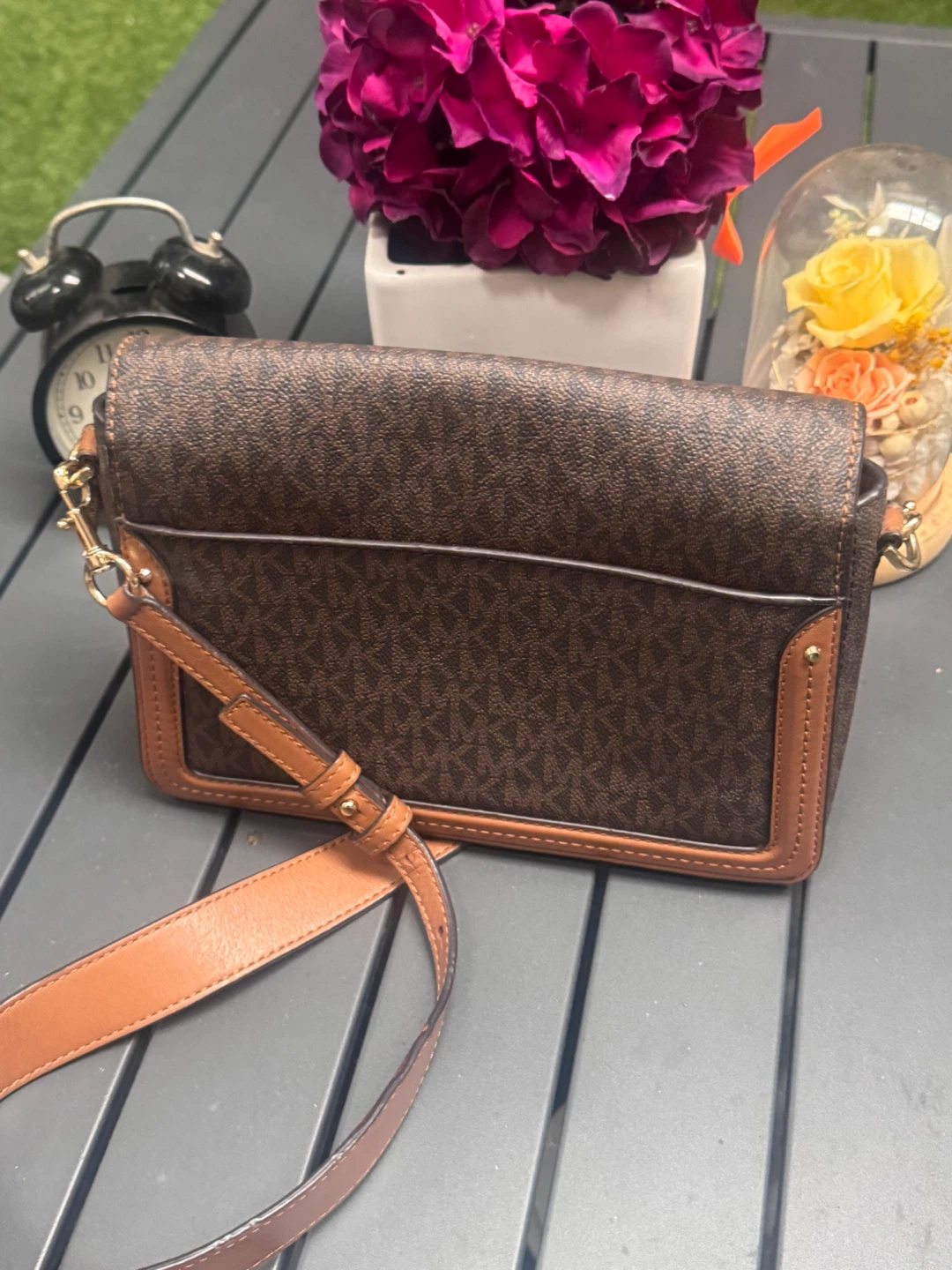 Michael Kors Brown Monogram Crossbody Bag - photo 2