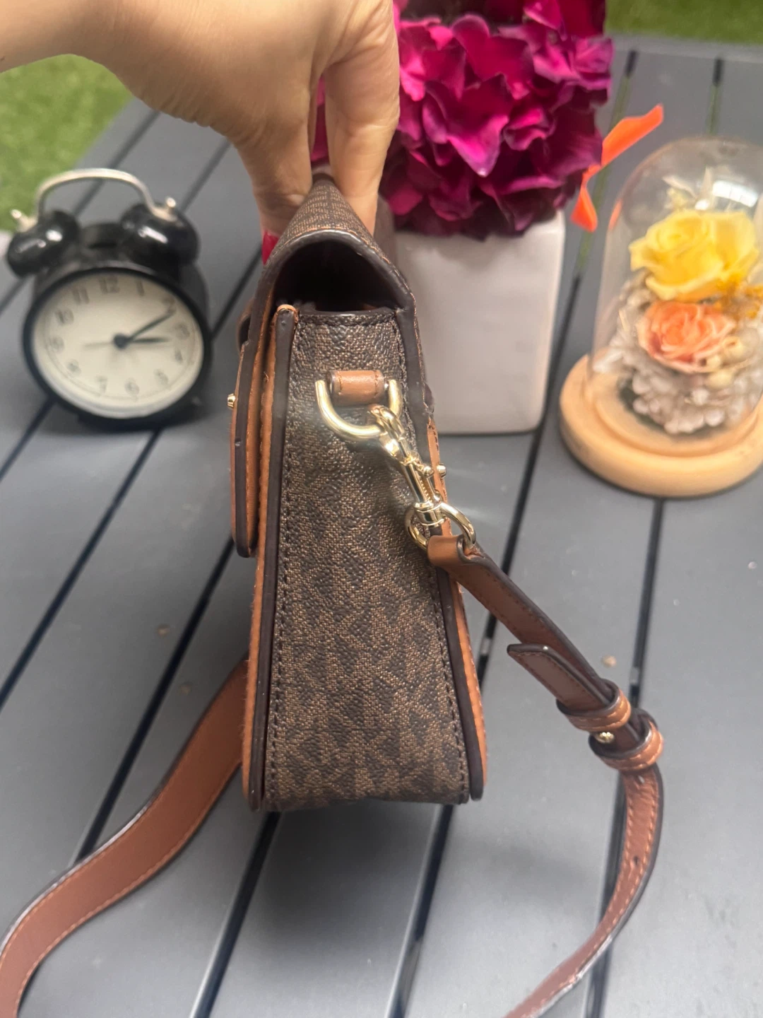 Michael Kors Brown Monogram Crossbody Bag - photo 3