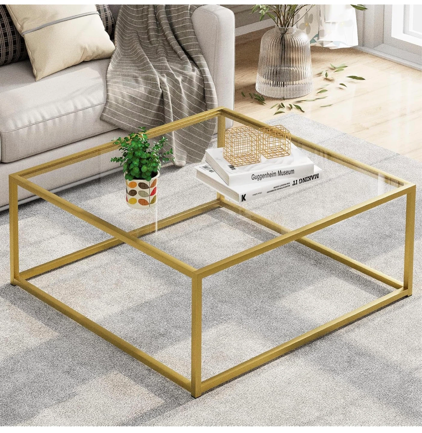 Glass coffee table and ottoman - photo 2