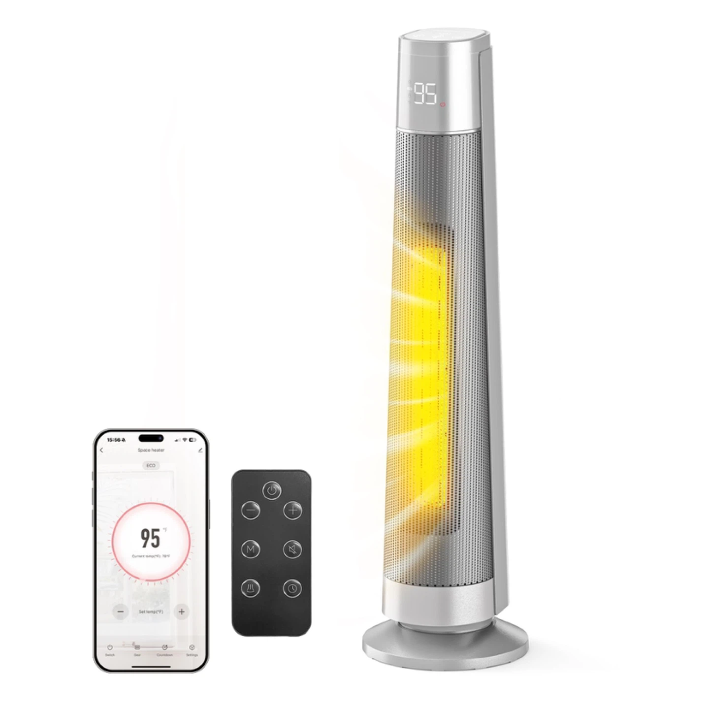 FLANUR 1500W PTC Ceramic Smart Space Heaters