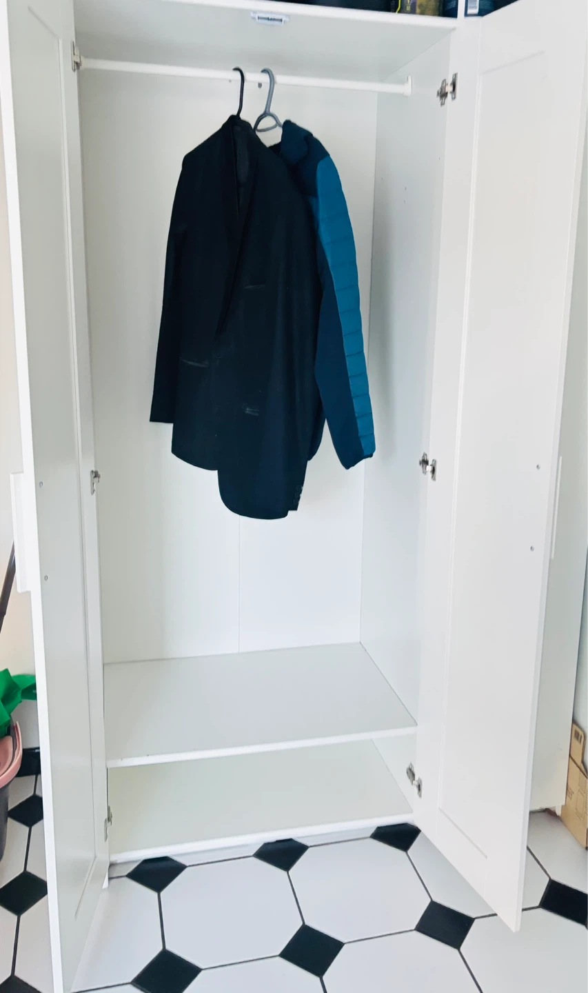 IKEA White 3-Door Wardrobe with Mirror - photo 3