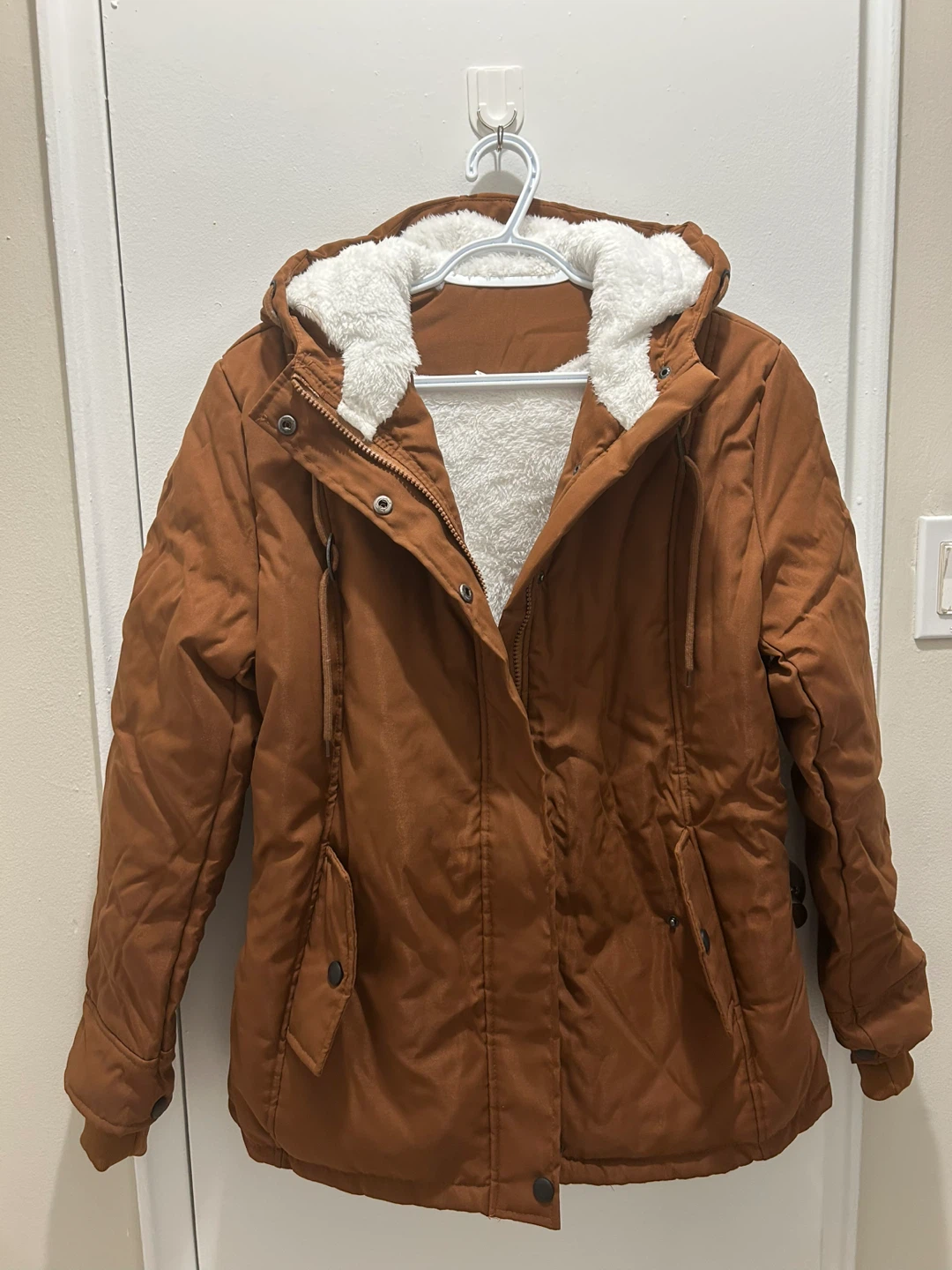 Women's Winter Parka Jacket with Fleece Lining - Size M