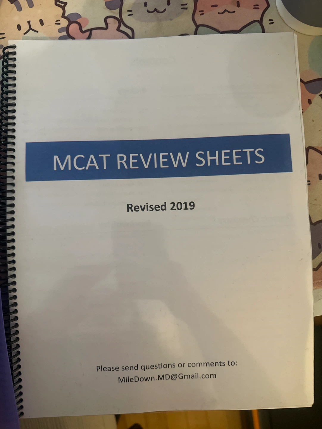 MCAT Quick-sheets (MileDown Updated Version)