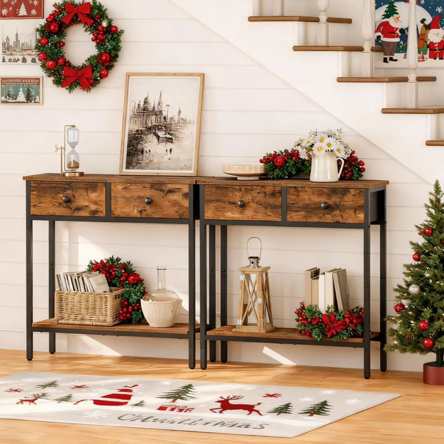 HOOBRO Narrow Console Table with 2 Fabric Drawers - photo 4