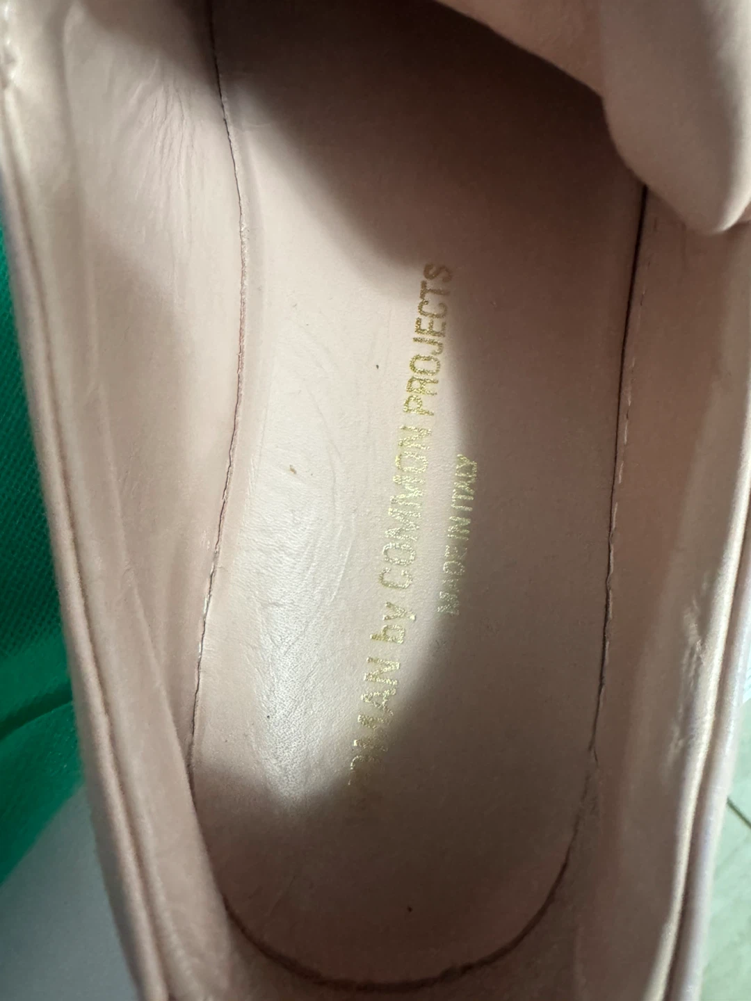 Common Projects Blush Pink Leather Sneakers - photo 5