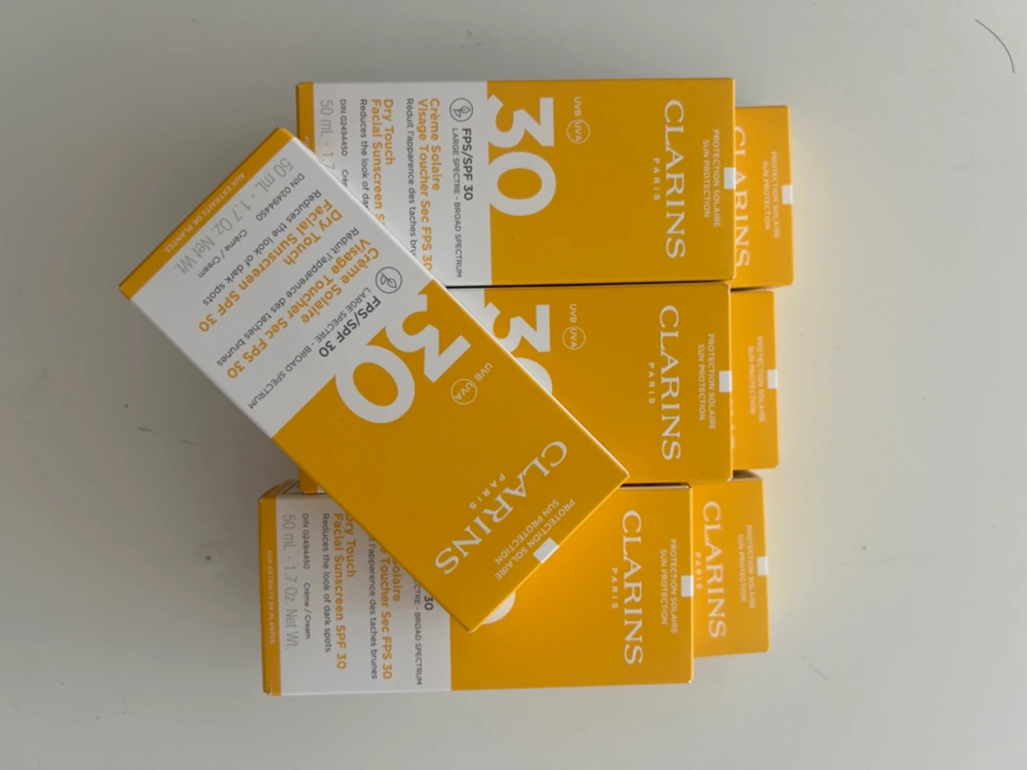Brand new in box Clarins sunscreen from shoppers drugs mart
