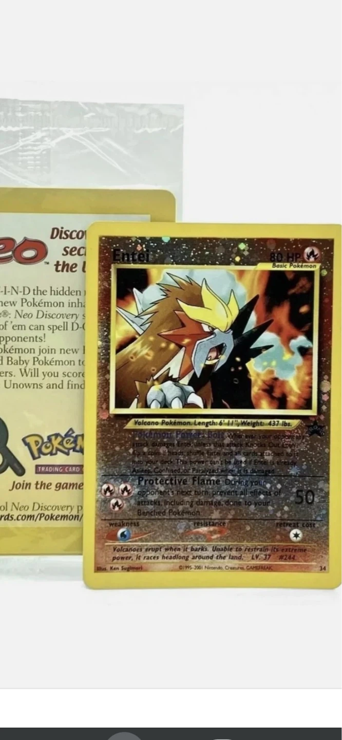 Unopened promo Entei card from the Pokemon movie 2000. - photo 4