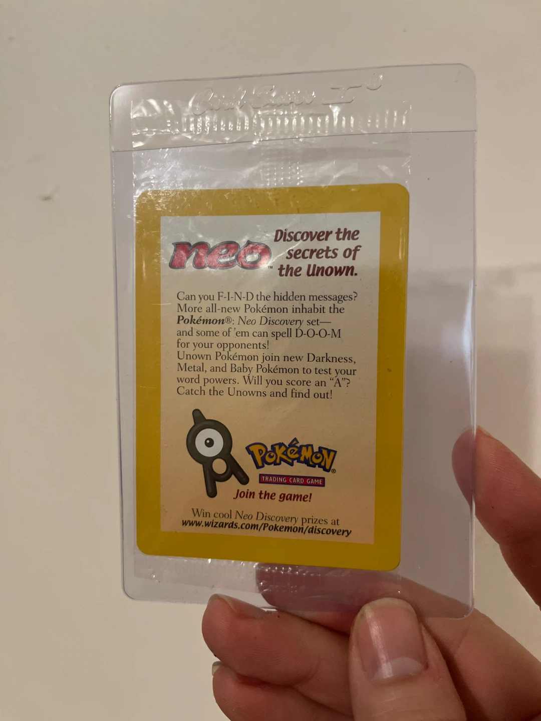 Unopened promo Entei card from the Pokemon movie 2000.