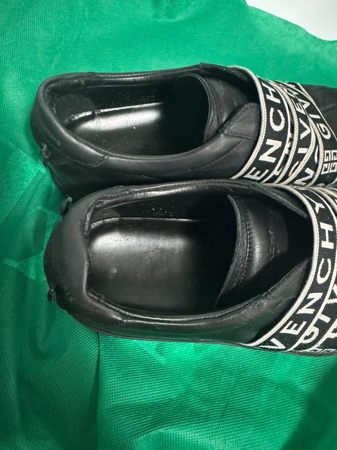 Givenchy Paris Black Leather Sneakers with Logo Band - photo 2