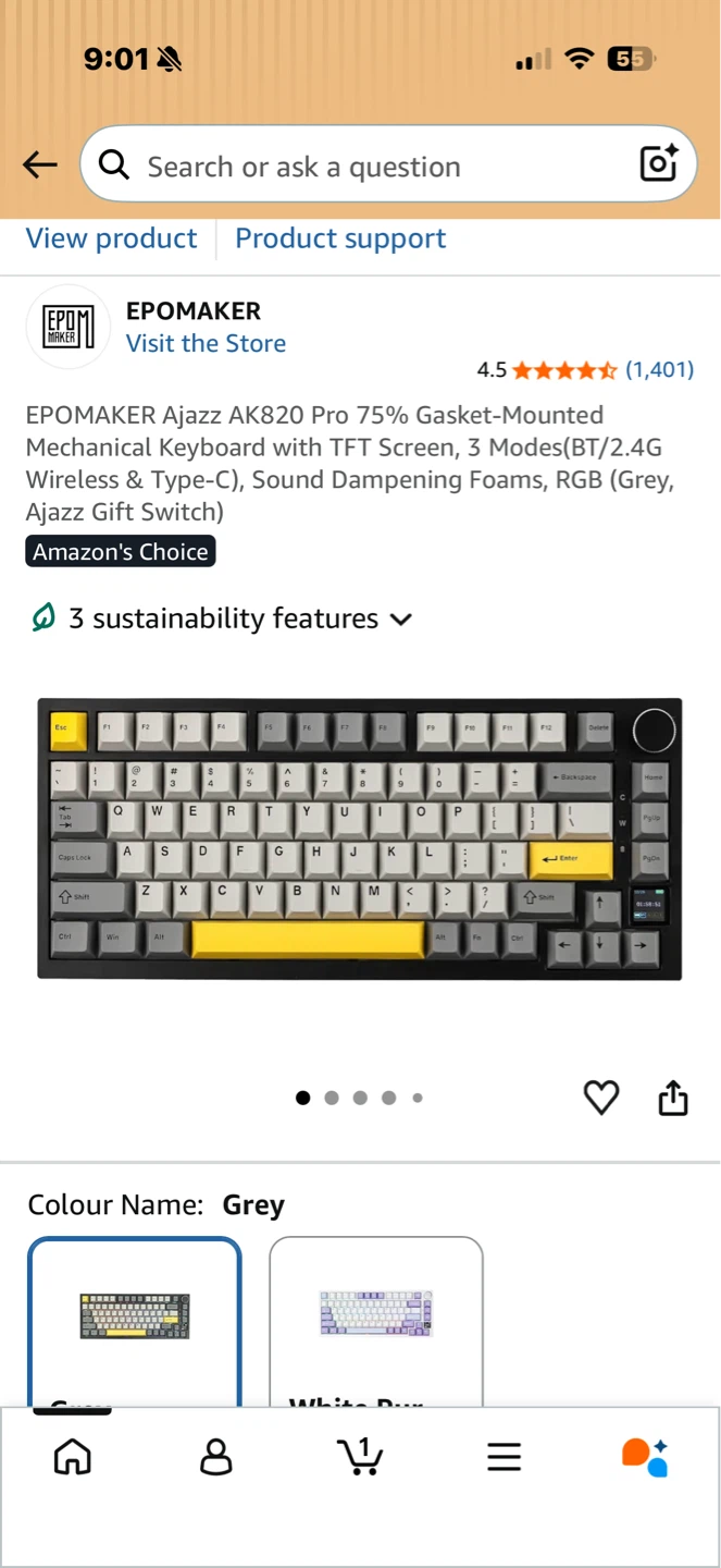 Ajazz ak820 pro gaming keyboard
