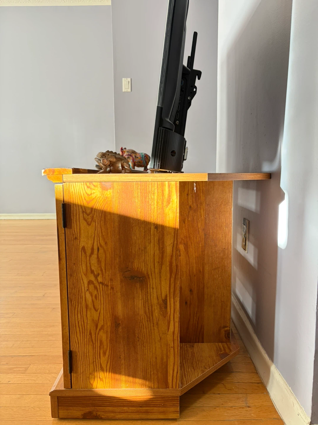 Solid Wood TV Stand with Doors - photo 5