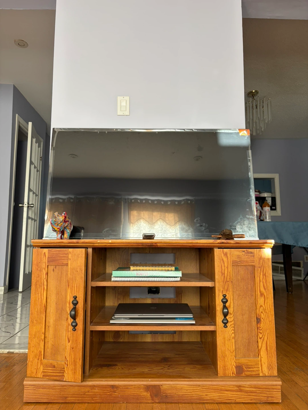 Solid Wood TV Stand with Doors - photo 3