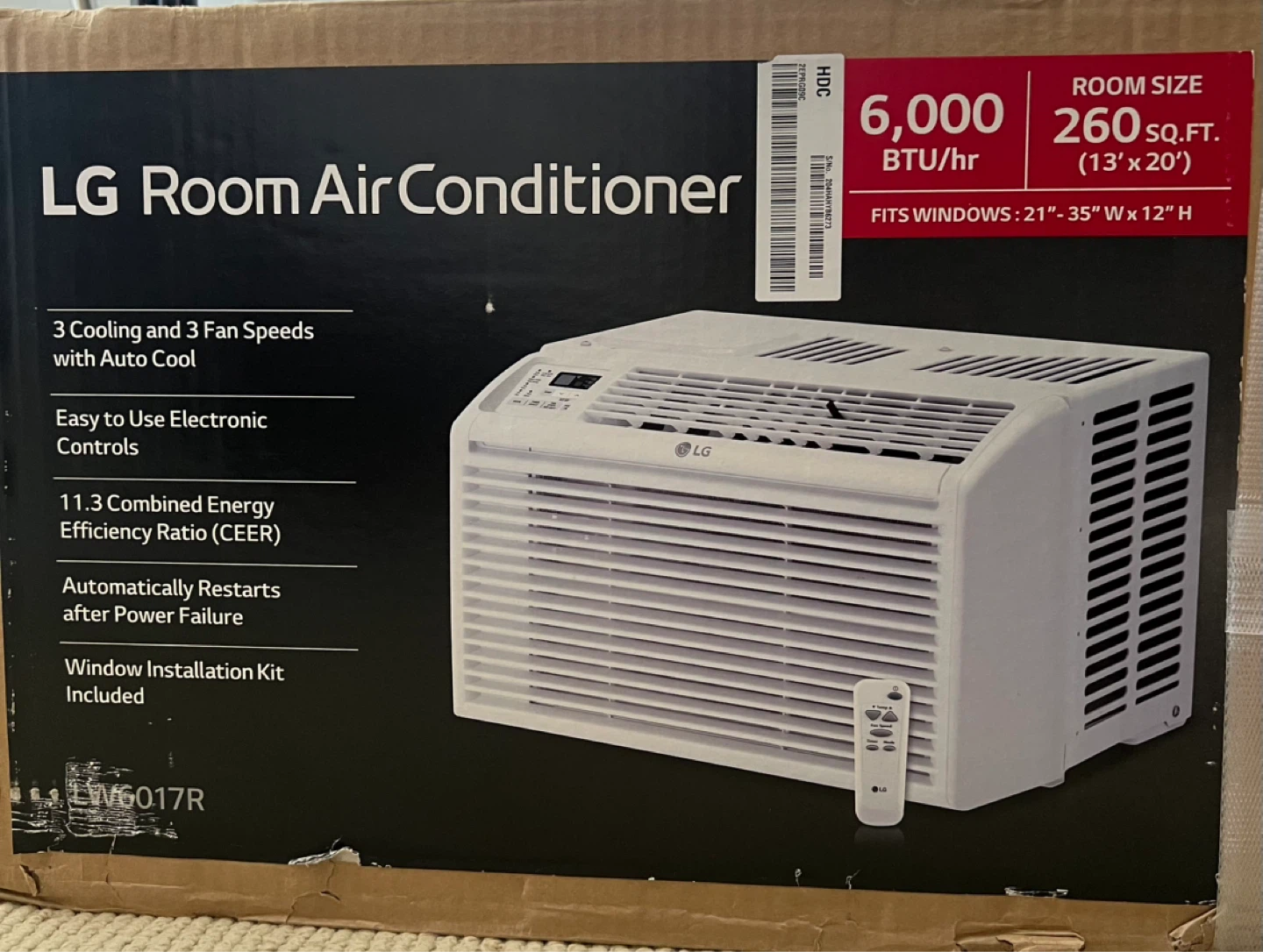 LG Room Air Conditioner LW6017R