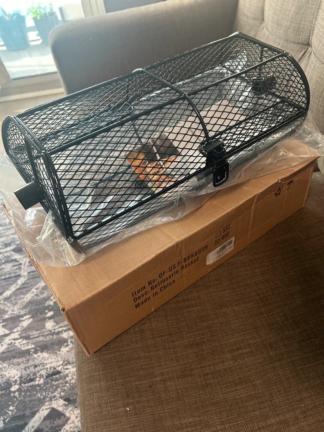 BBQ Rotisserie Grilling Basket