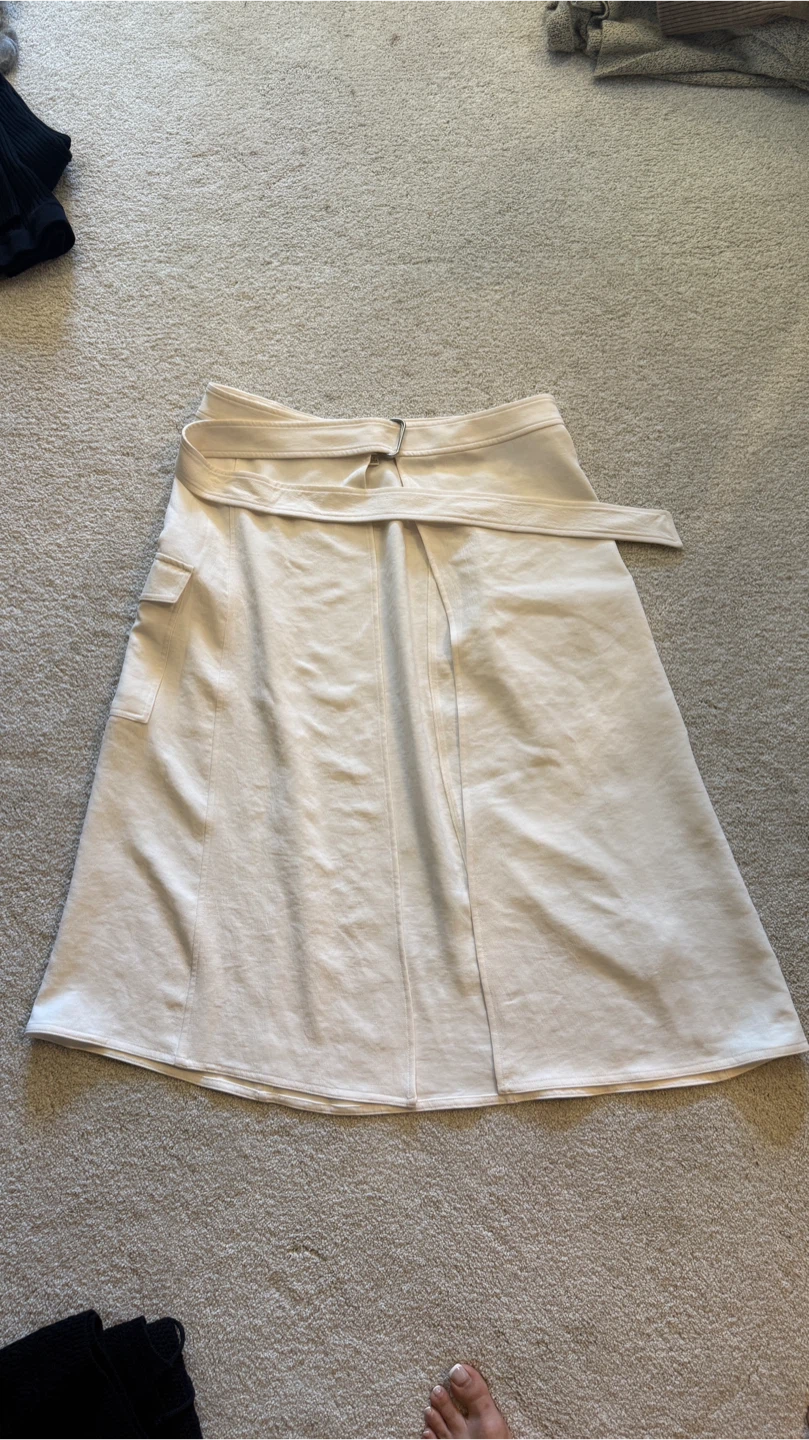 Wilfred Cream Wrap Skirt