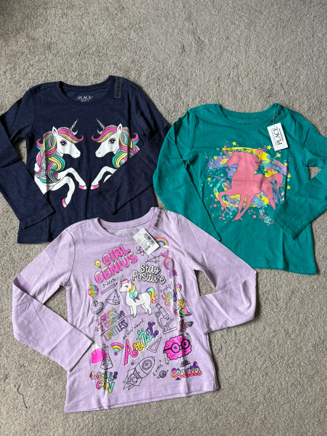 Girls size 4 long sleeve shirts bundle lot