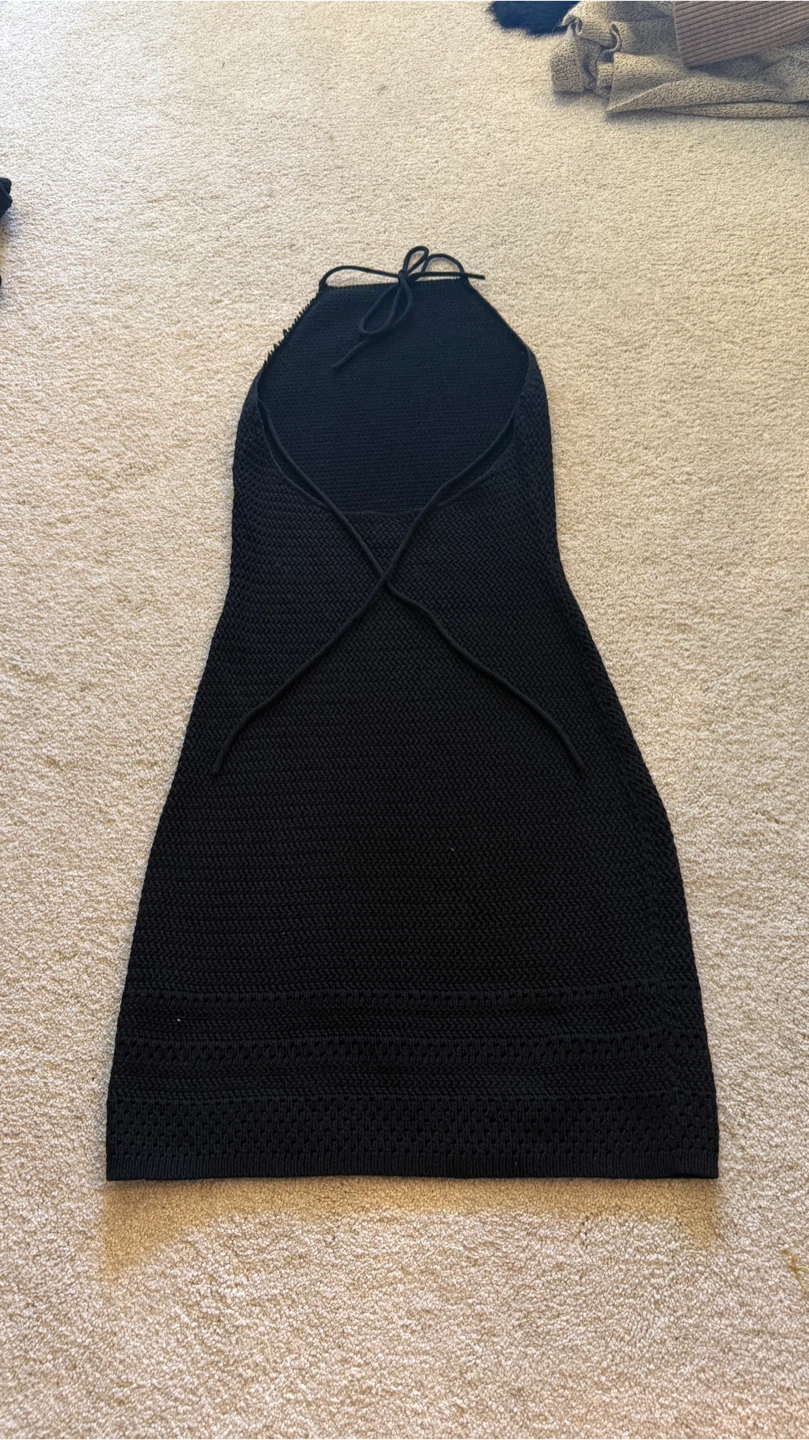 Wilfred Black Knit Halter Dress - photo 2