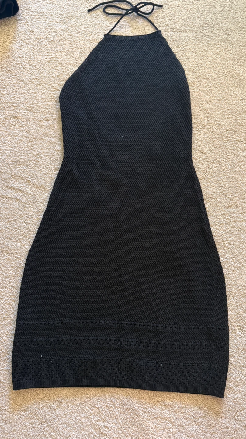 Wilfred Black Knit Halter Dress - photo 3
