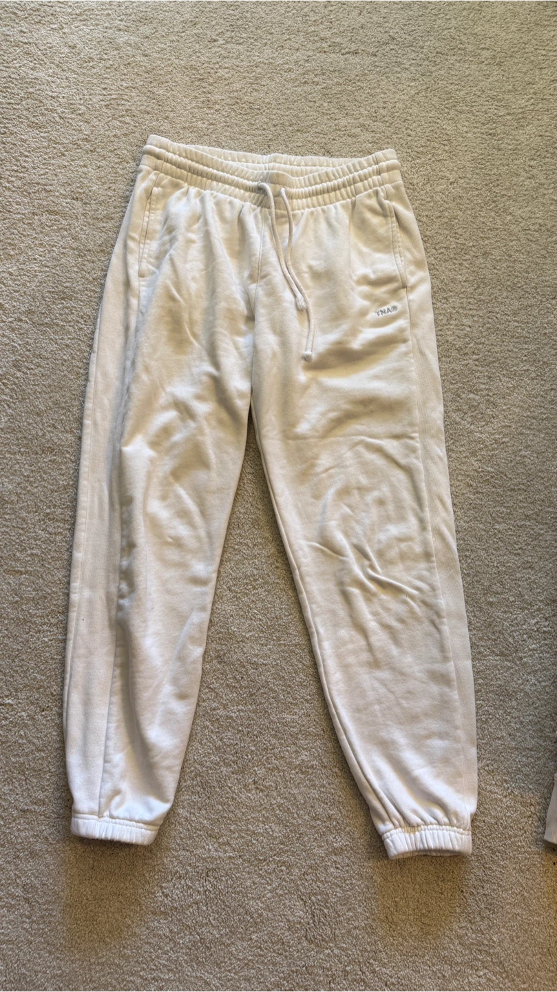 TNA Cream Fleece Zip-Up Hoodie and Joggers Set - photo 3