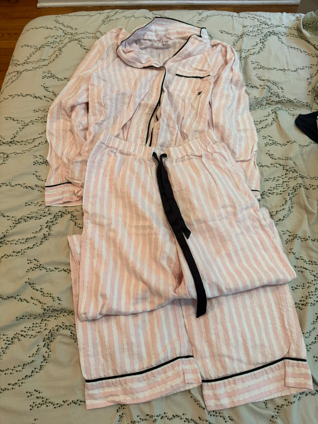 Victoria's Secret Pink Striped Pajama Set