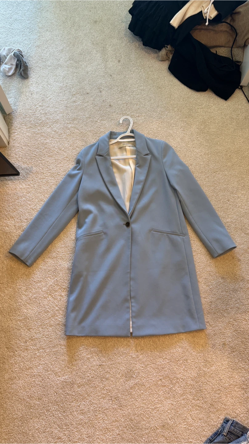 Zara Basic Light Blue Blazer