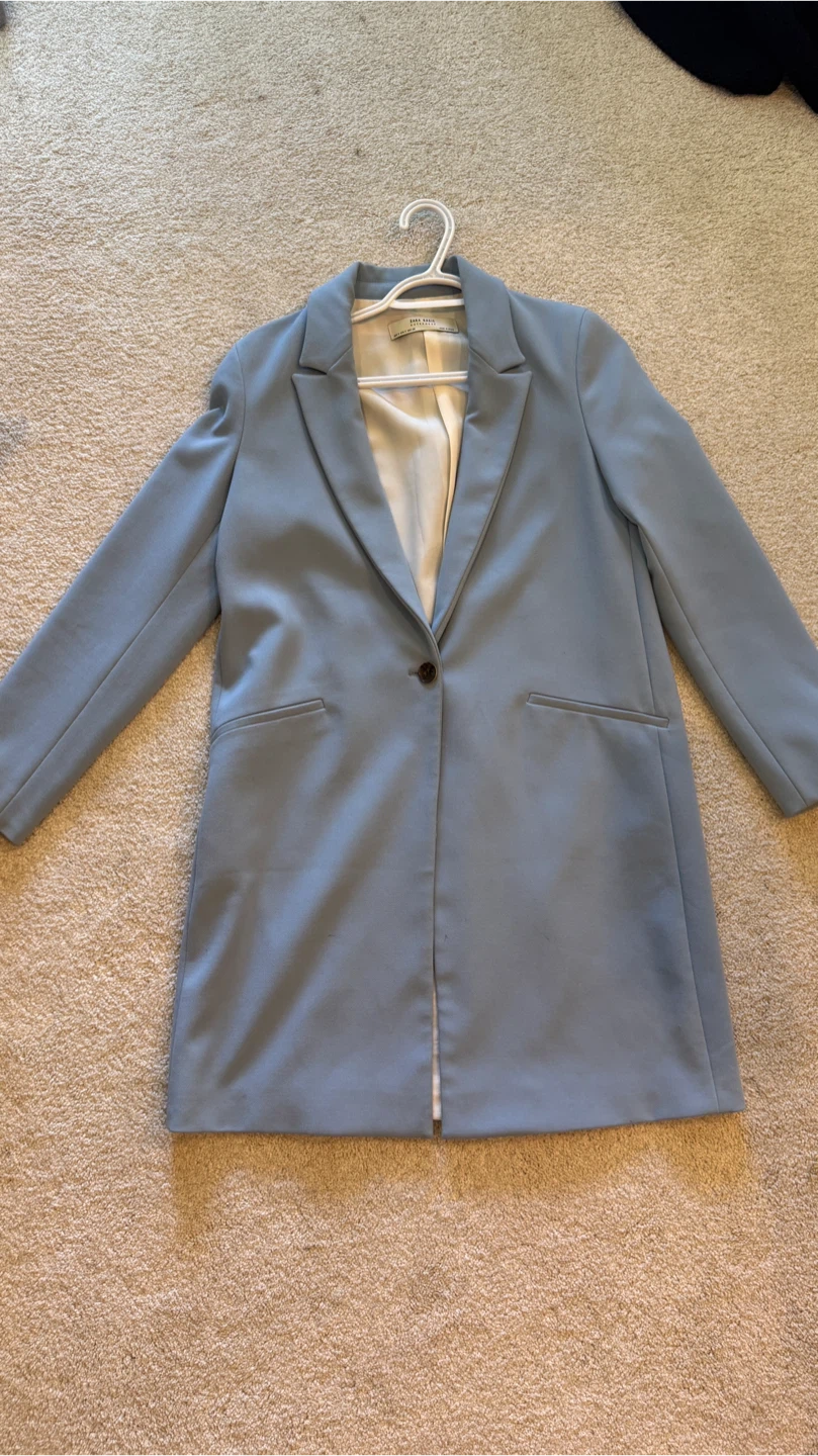 Zara Basic Light Blue Blazer - photo 2