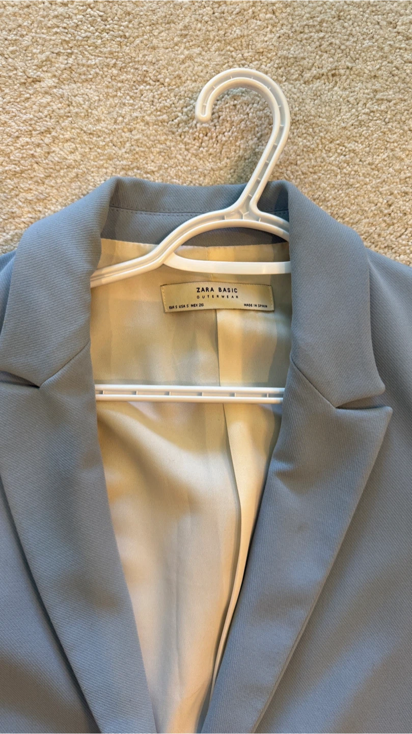 Zara Basic Light Blue Blazer - photo 3