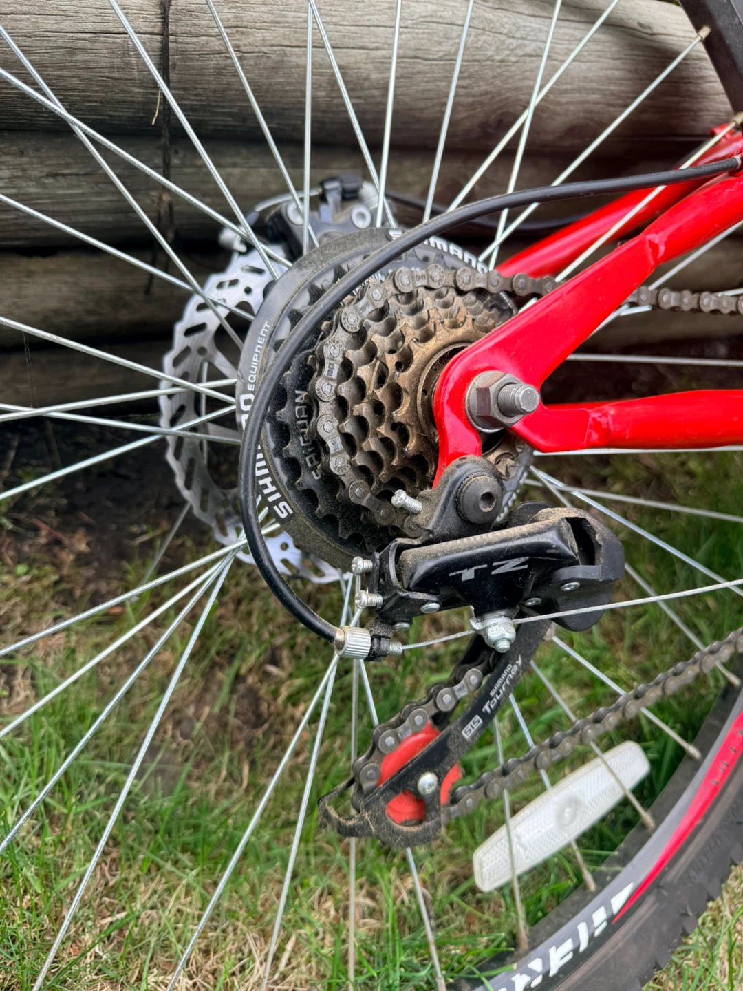 White and Red Mountain Bike - photo 4