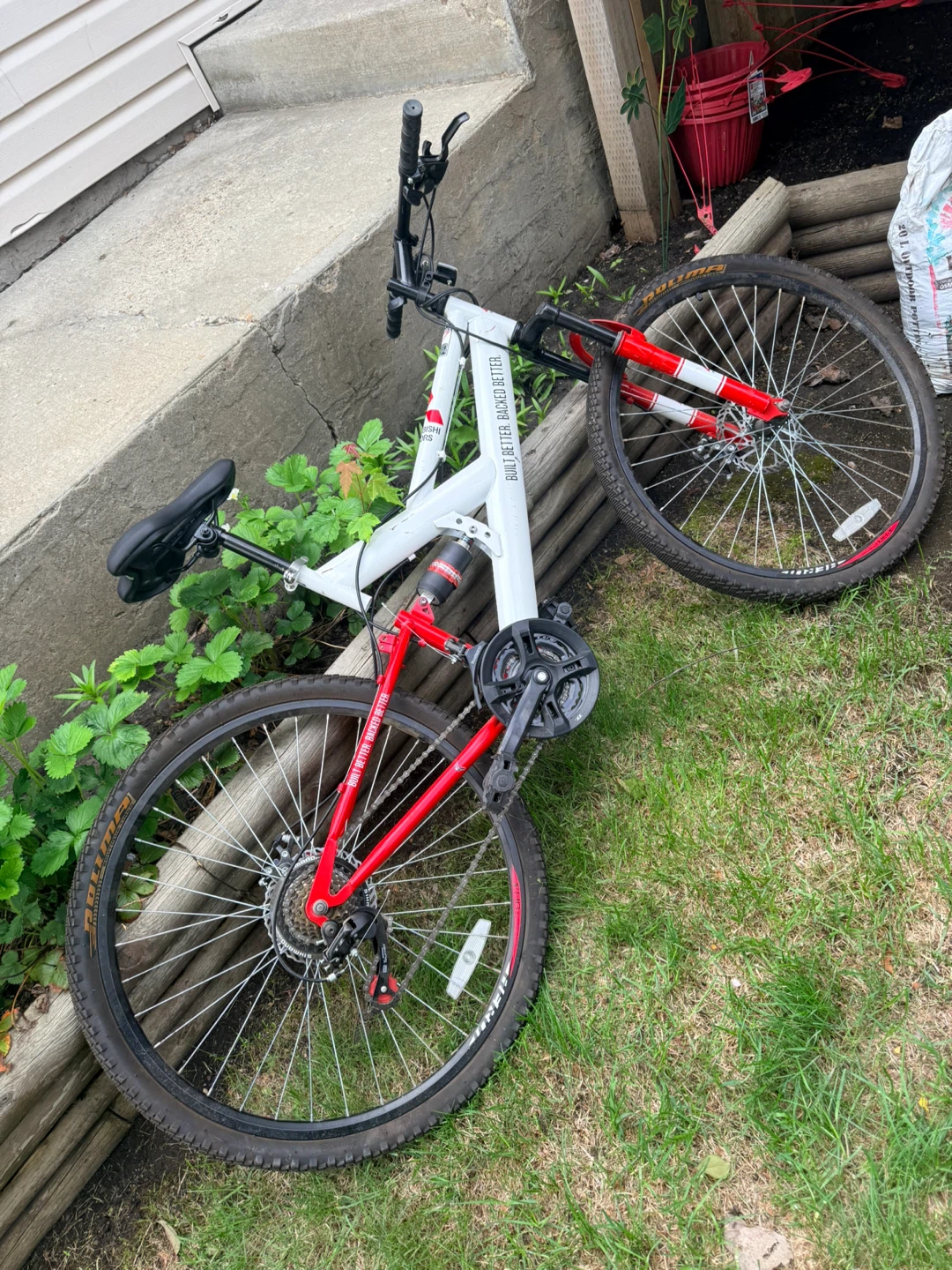 White and Red Mountain Bike - photo 3
