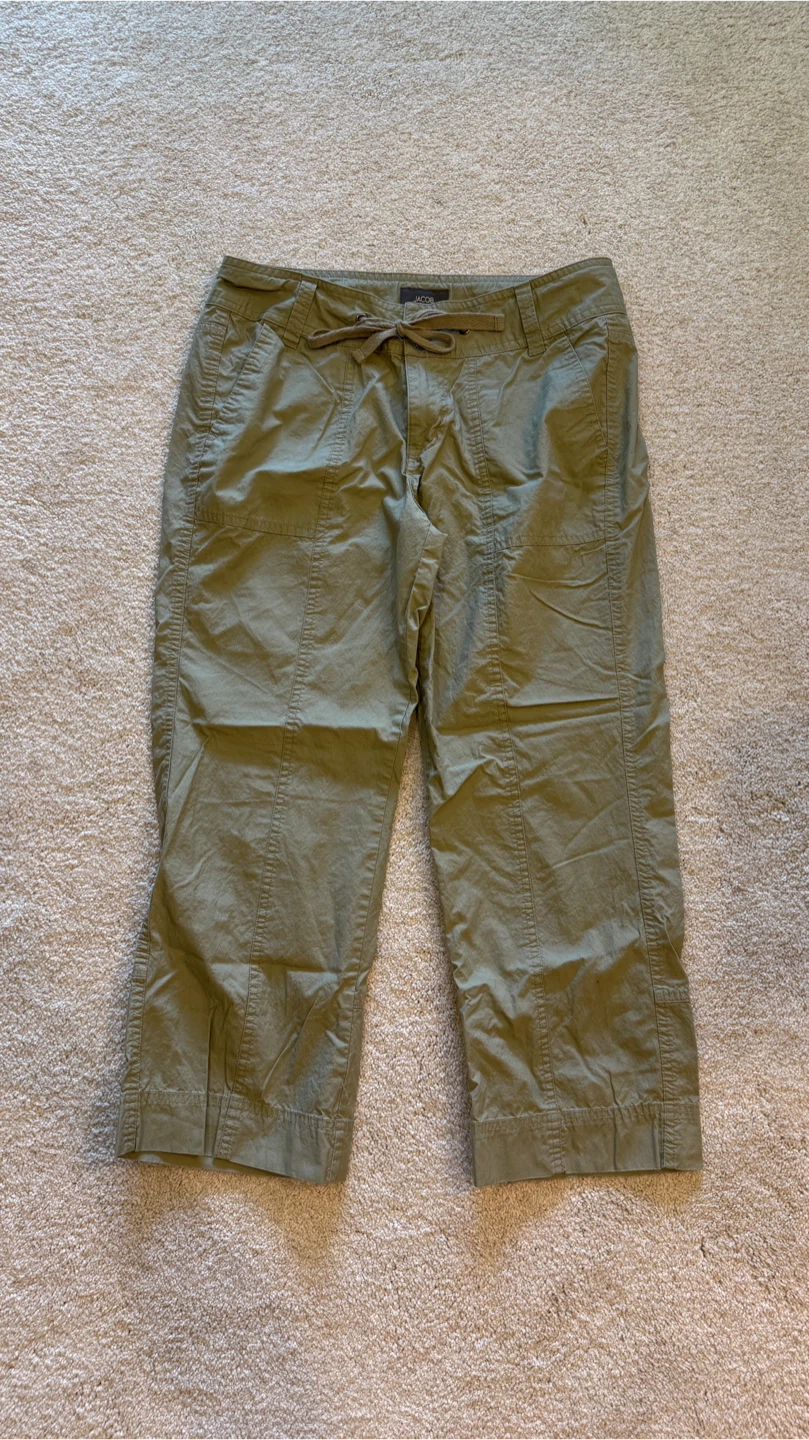 Jacob Connexion Green Cropped Cargo Pants Size 7/8