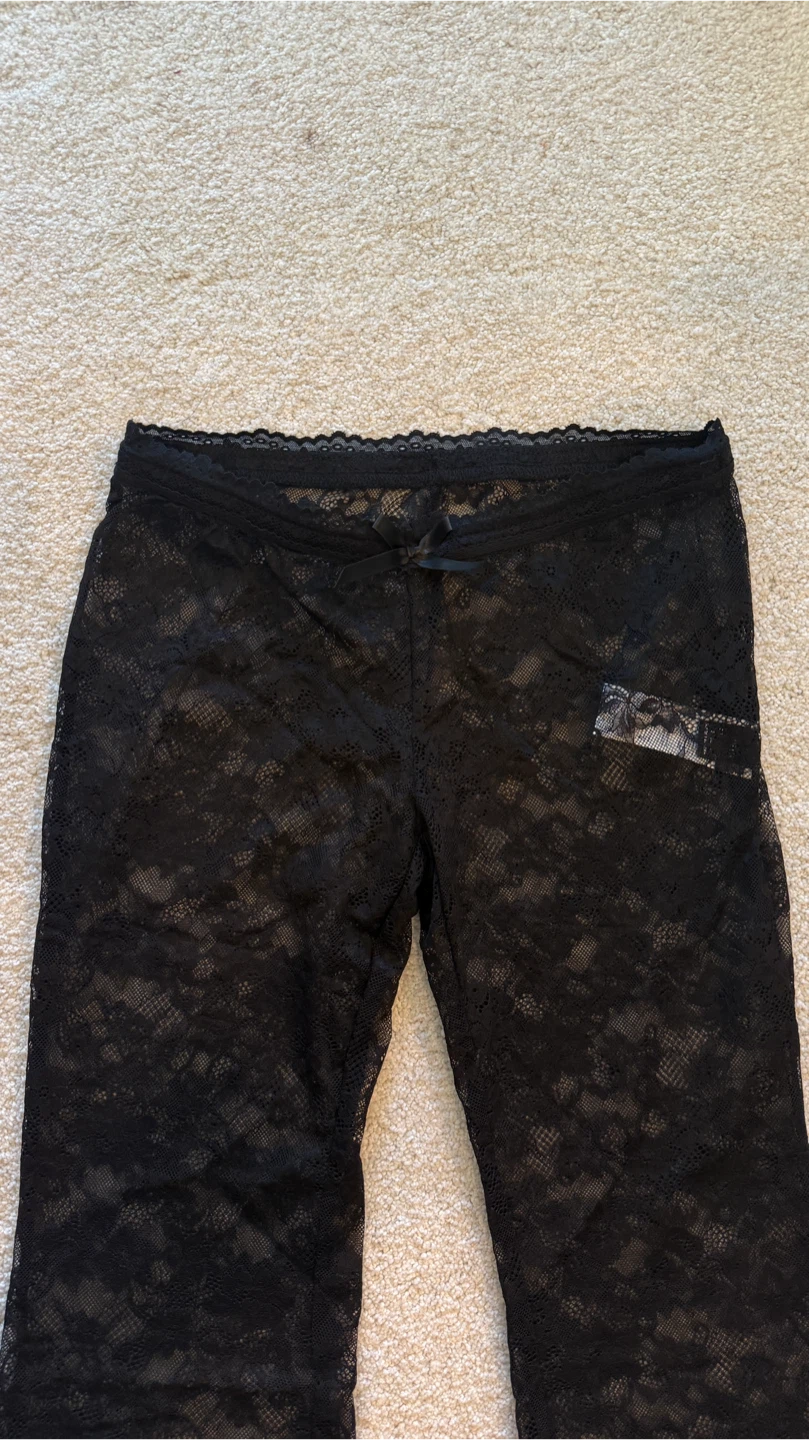 Black Lace Flare Pants - photo 3