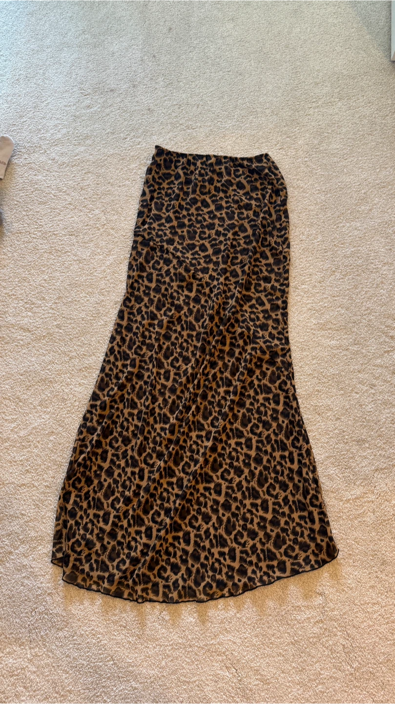 Leopard Print Maxi Skirt